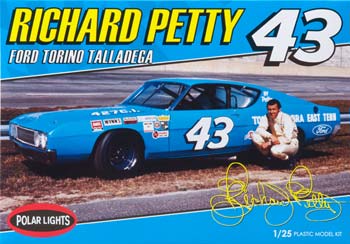 Richard Petty 1/25 scale Ford Torino plastic model kit