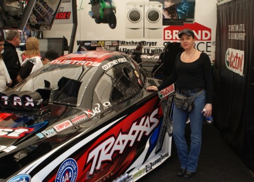 Brenda with Courtney Force's Traxxas Race Car